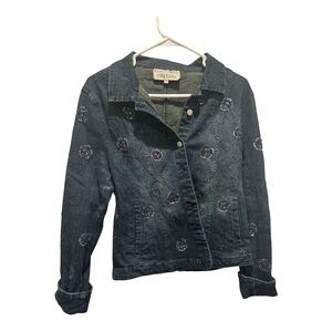 Blue Jean Jacket Classic Style Quilted Detailing